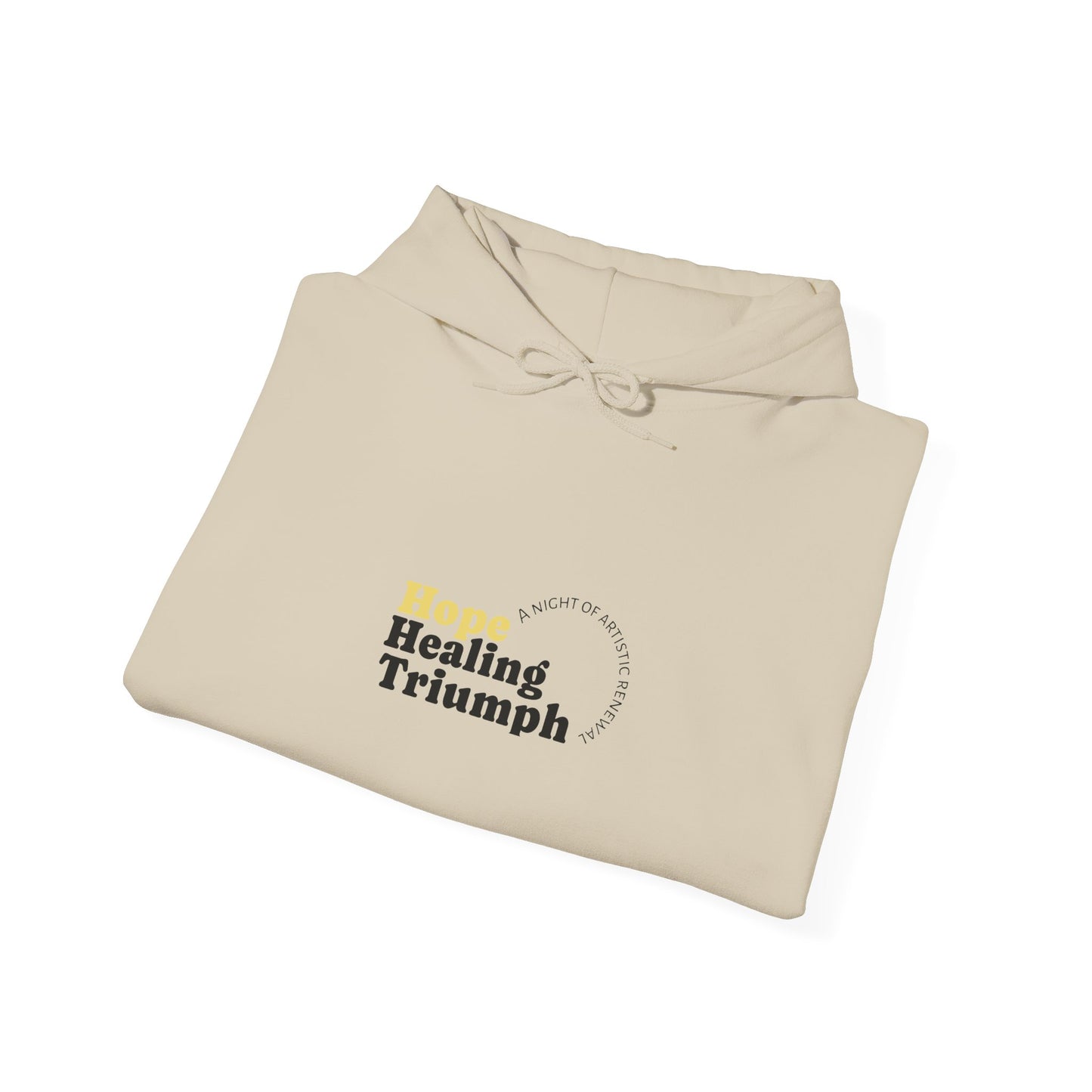 Inspirational White Pullover with 'Hope Healing Triumph'
