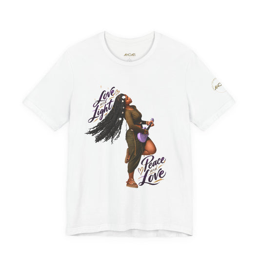 ENACENSE Love and Light, Peace and Love Tee