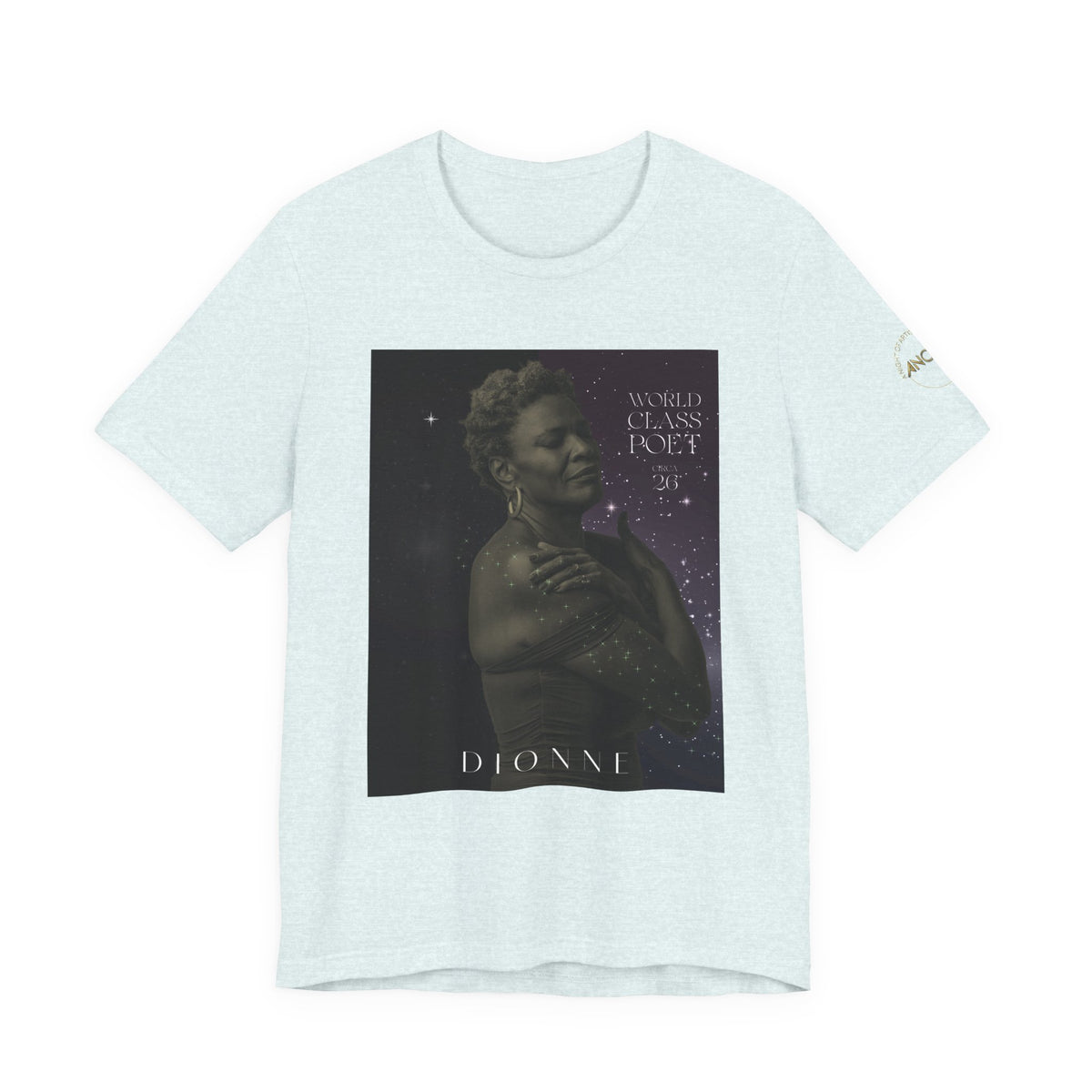 Dionne Classic Soul Portrait Tee — 'World Class Poet' Graphic T-Shirt