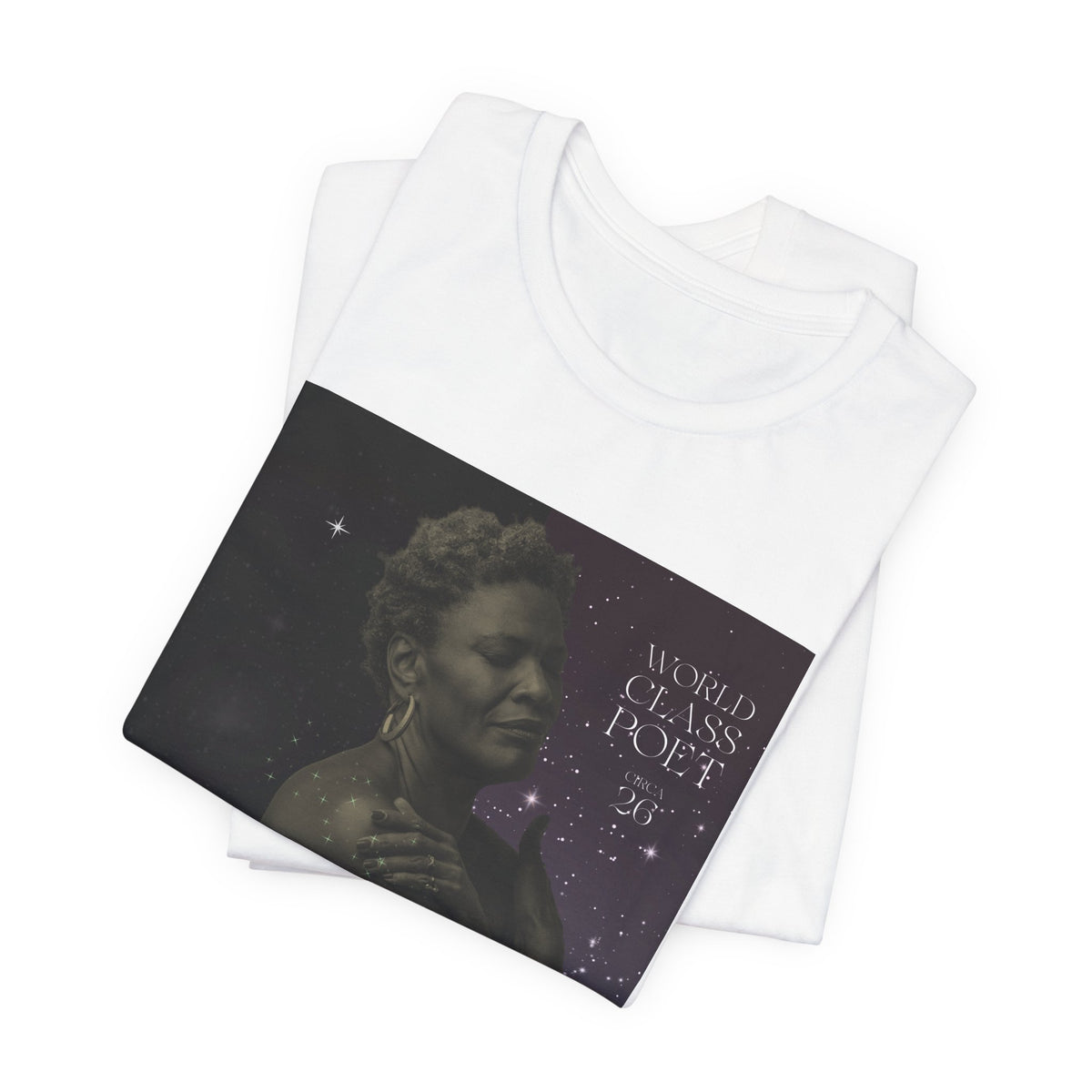 Dionne Classic Soul Portrait Tee — 'World Class Poet' Graphic T-Shirt