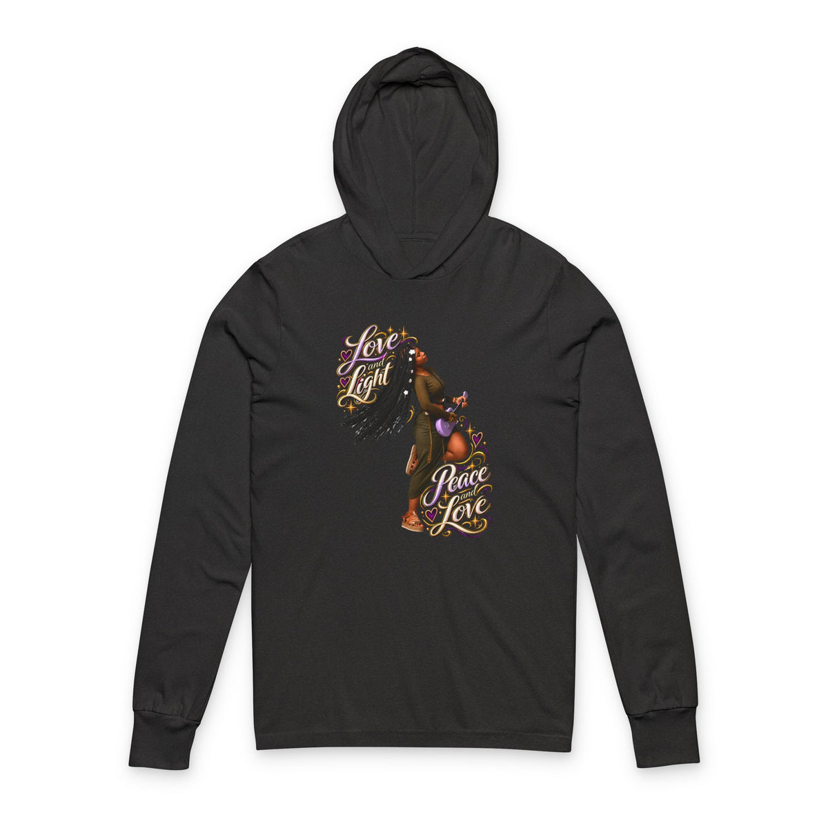 ENACENSE Love and Light, Peace and Love Hoodie