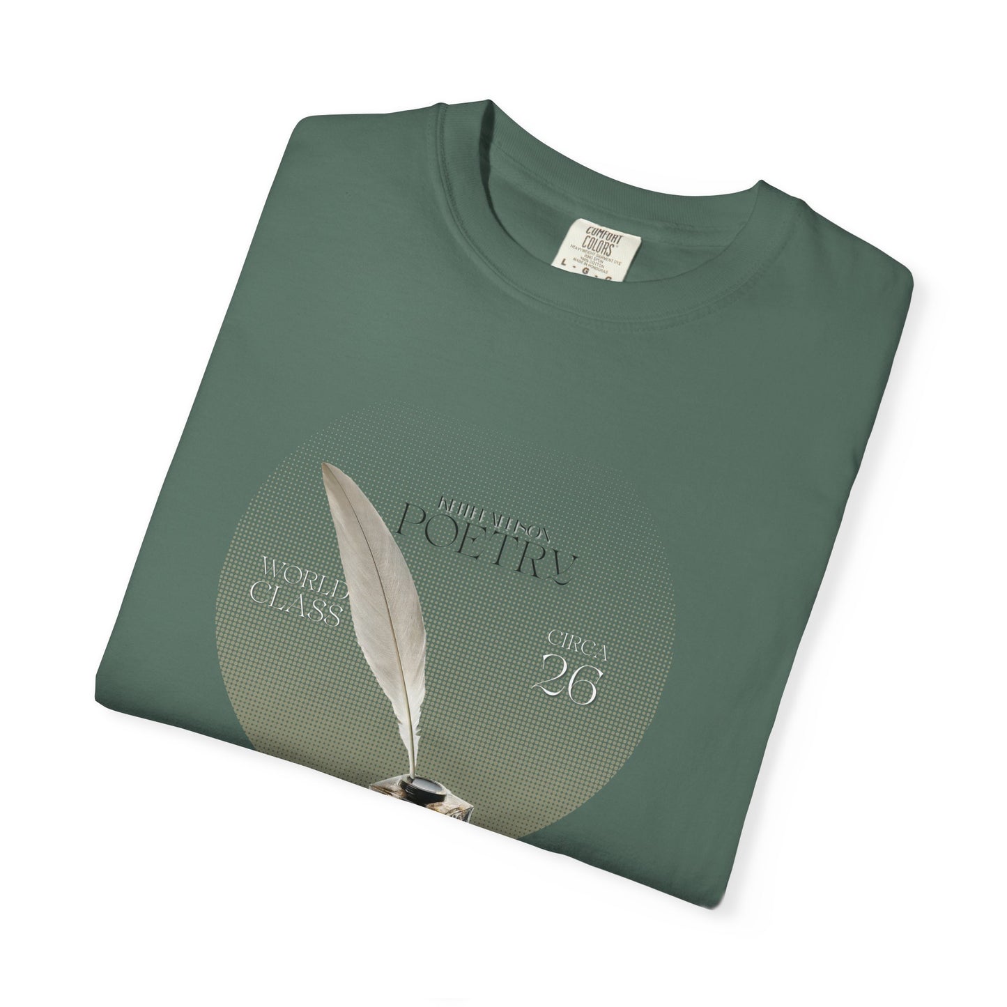 Pensive Poet T-Shirt — Vintage Circle Portrait Tee