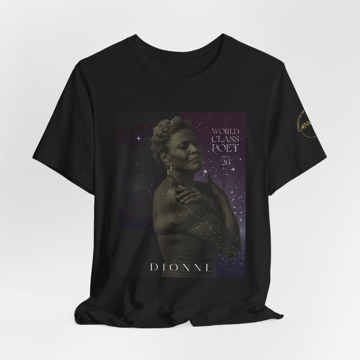 Dionne Classic Soul Portrait Tee — 'World Class Poet' Graphic T-Shirt
