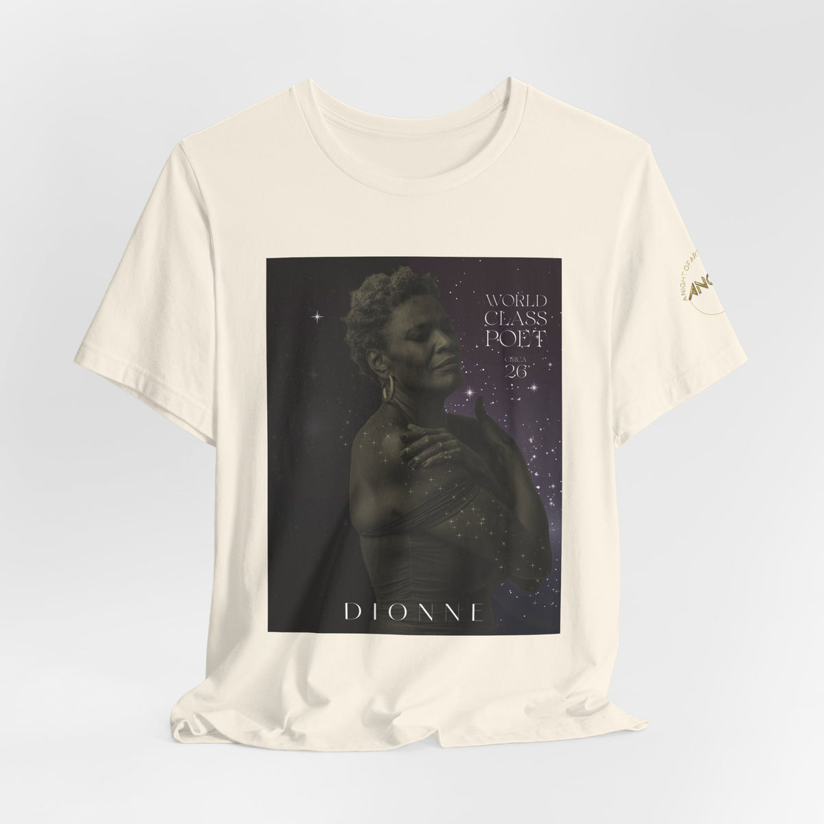 Dionne Classic Soul Portrait Tee — 'World Class Poet' Graphic T-Shirt