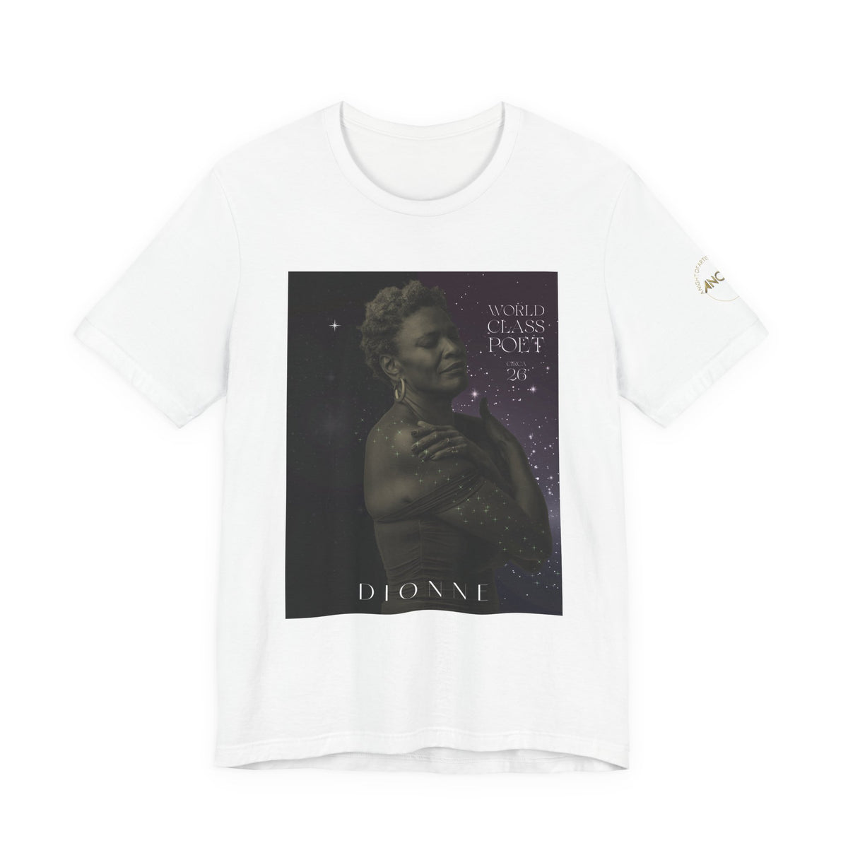 Dionne Classic Soul Portrait Tee — 'World Class Poet' Graphic T-Shirt