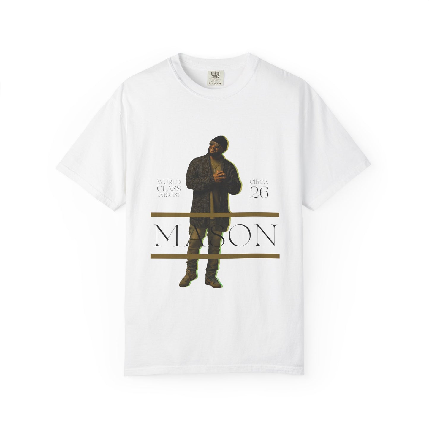 Mason Portrait T‑Shirt — Vintage Garment‑Dyed Graphic Tee