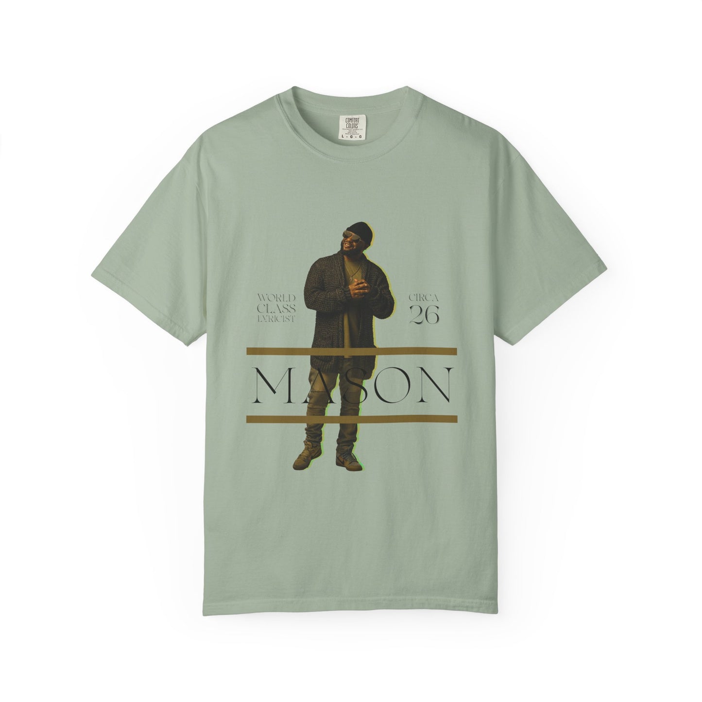 Mason Portrait T‑Shirt — Vintage Garment‑Dyed Graphic Tee