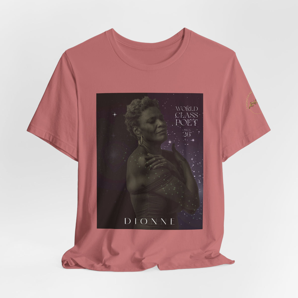 Dionne Classic Soul Portrait Tee — 'World Class Poet' Graphic T-Shirt