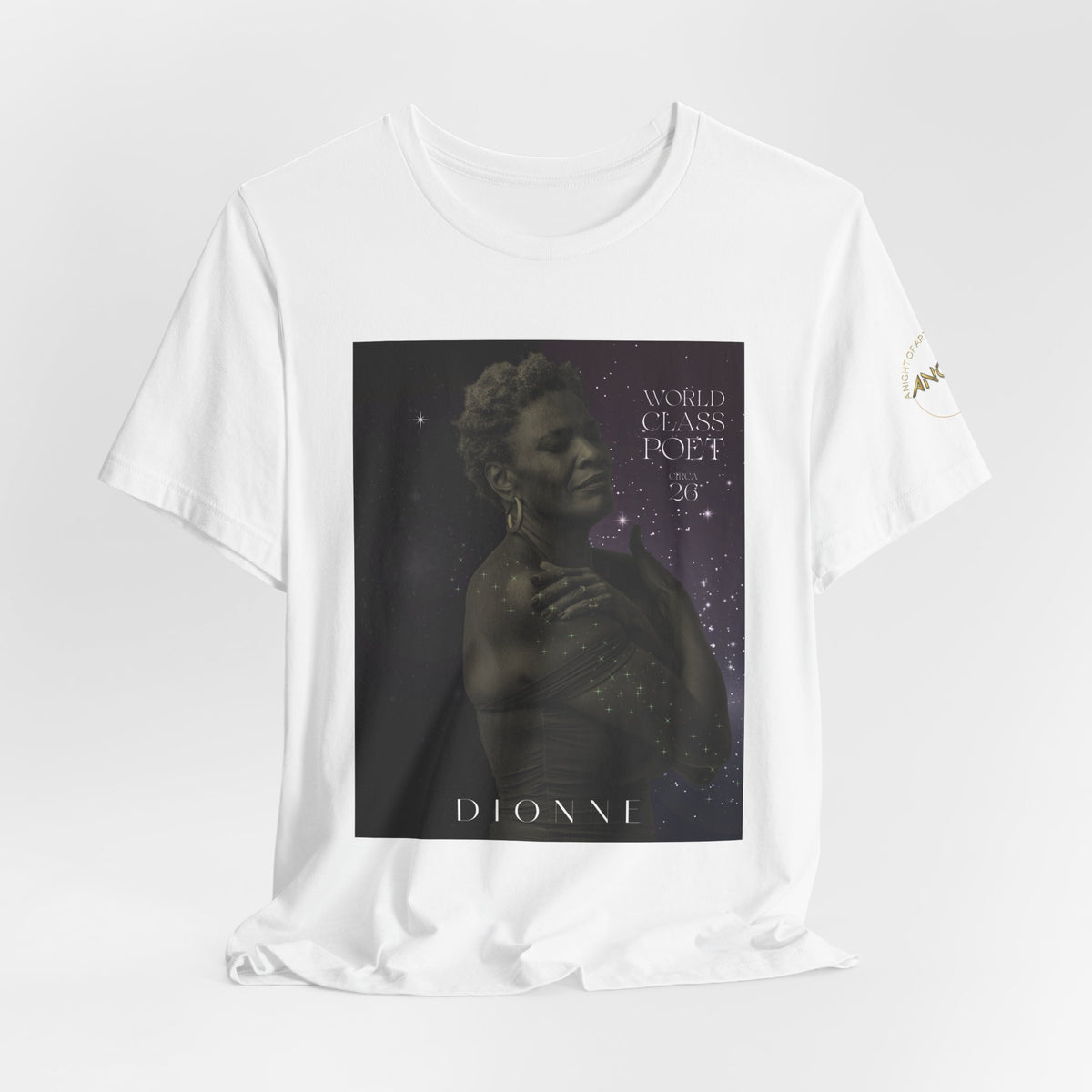 Dionne Classic Soul Portrait Tee — 'World Class Poet' Graphic T-Shirt