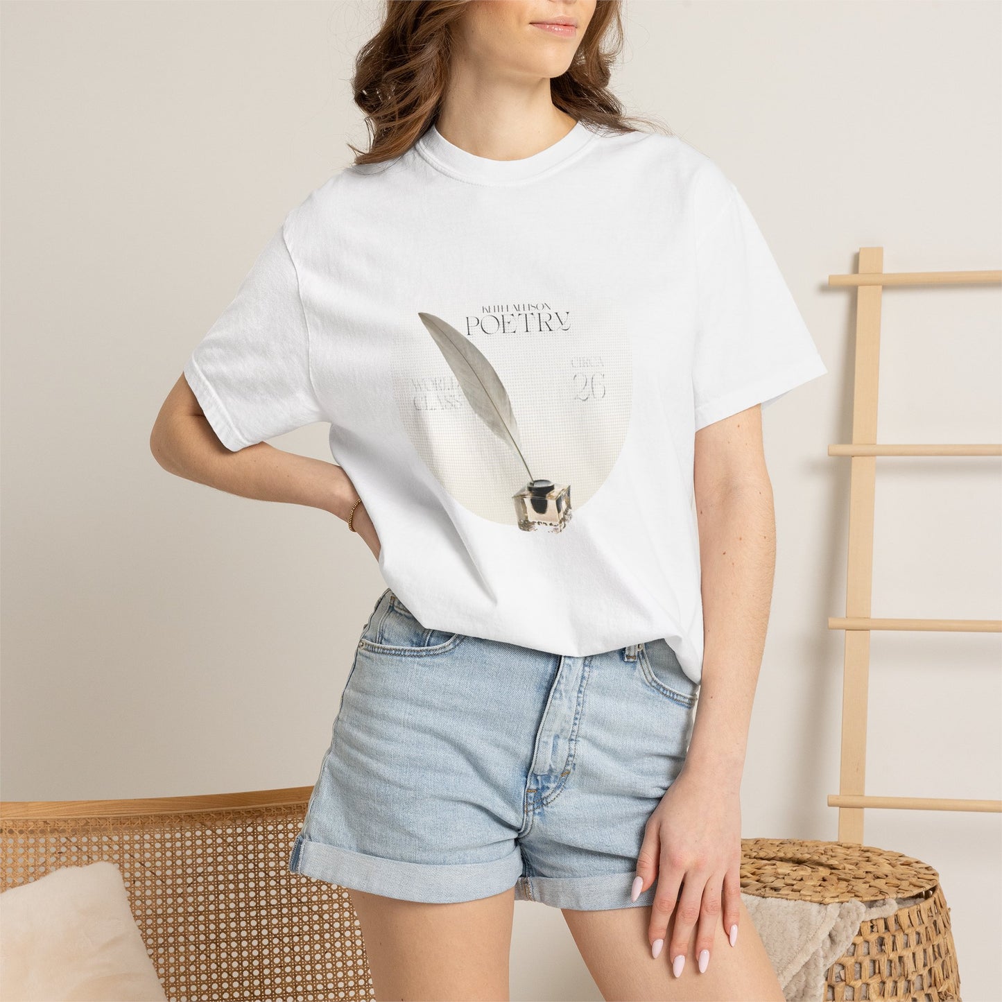Pensive Poet T-Shirt — Vintage Circle Portrait Tee