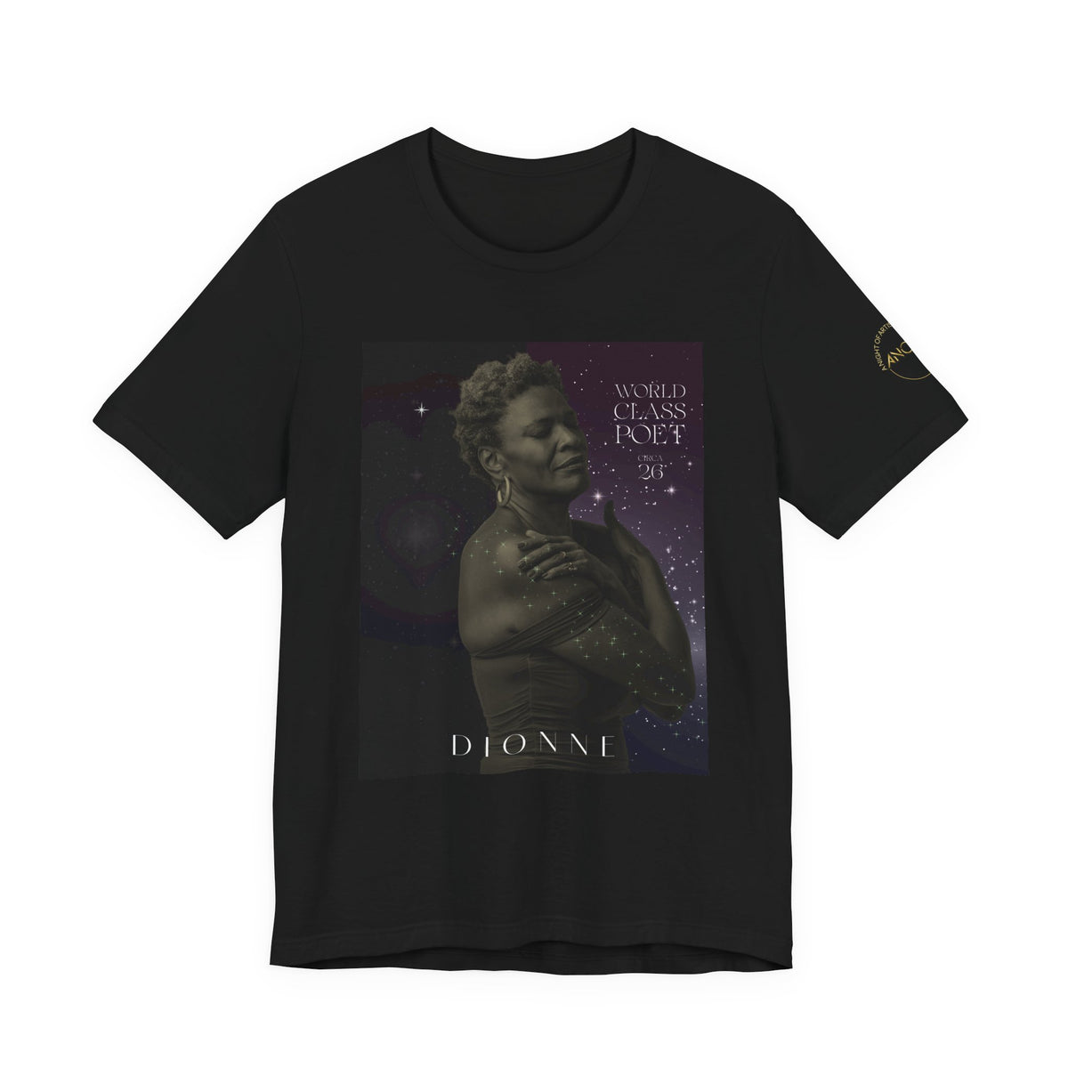 Dionne Classic Soul Portrait Tee — 'World Class Poet' Graphic T-Shirt