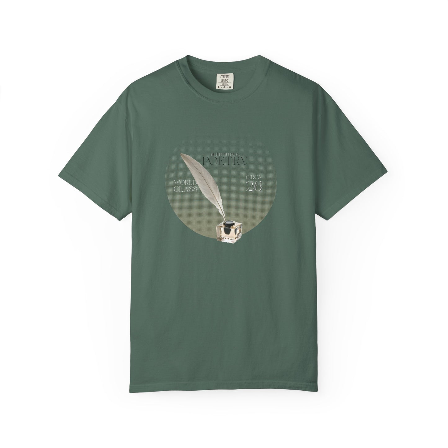 Pensive Poet T-Shirt — Vintage Circle Portrait Tee